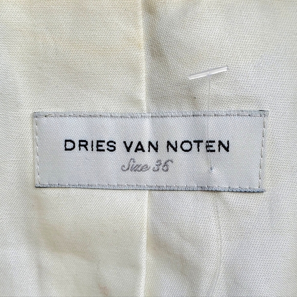 Dries Van Noten Seersucker to Cotton Linen Jacket Ladies Sz 36 US 4 - Picture 6 of 8